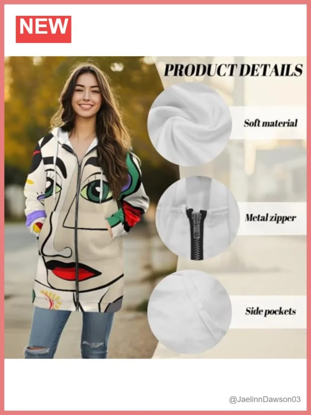 Women's Hooded Cardigan Sweater Zipper Long Coatigan Jacket Pockets
